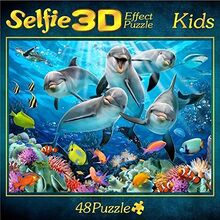 M.I.C. Gnther GmbH&Co.KG Selfie 3D Effect Puzzle Kids Motiv Delfin 48 Teile