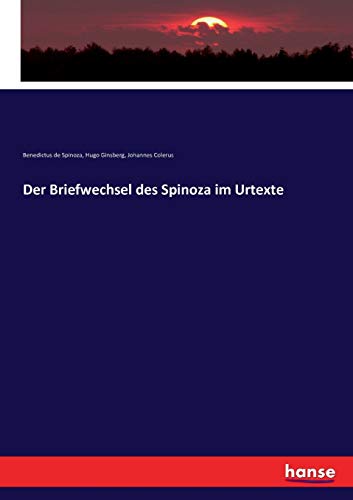 Der Briefwechsel des Spinoza im Urtexte - Baruch de Spinoza Hugo Ginsberg Johannes Colerus Kartoniert (TB)