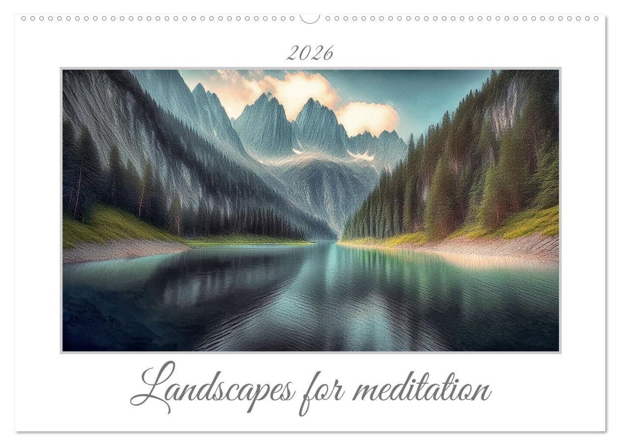 Landscapes for Meditation (Wall Calendar 2026 DIN A2 landscape), CALVENDO 12 Month Wall Calendar: Paths to Peace and Serenity