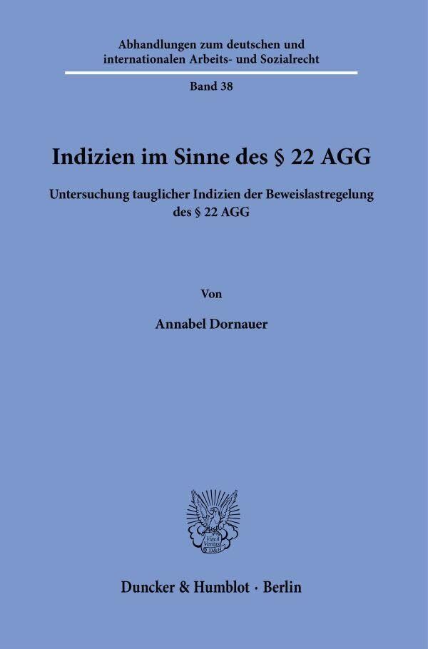 Indizien im Sinne des § 22 AGG