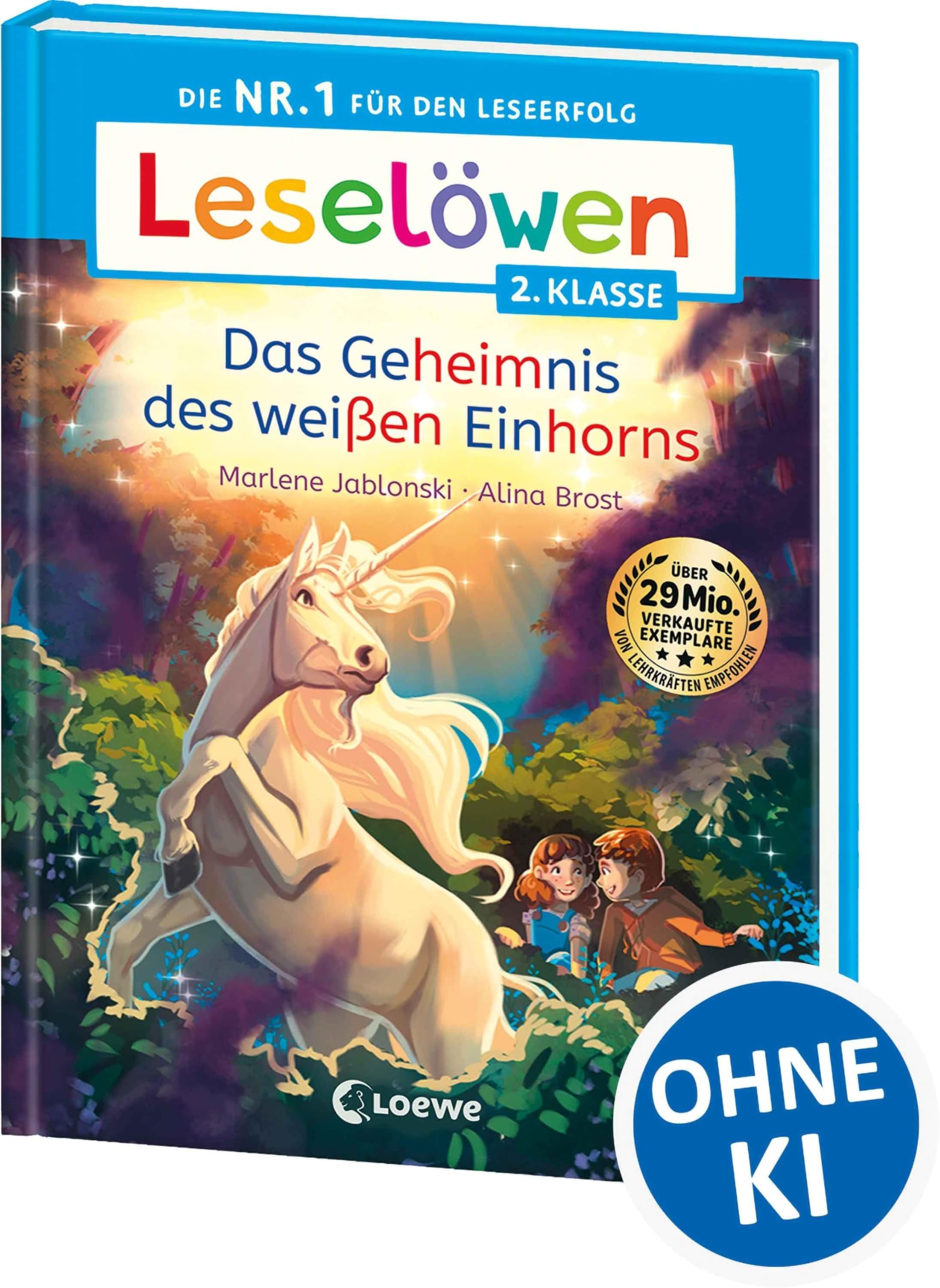 Leselöwen 2. Klasse - Das Geheimnis des weißen Einhorns: Die Nr. 1 für den Leseerfolg - Mit Silbenfärbung und Leselernschrift ABeZeh - Erstlesebuch für Kinder ab 7 Jahren