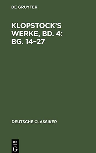 Klopstock¿s Werke, Bd. 4: Bg. 14¿27