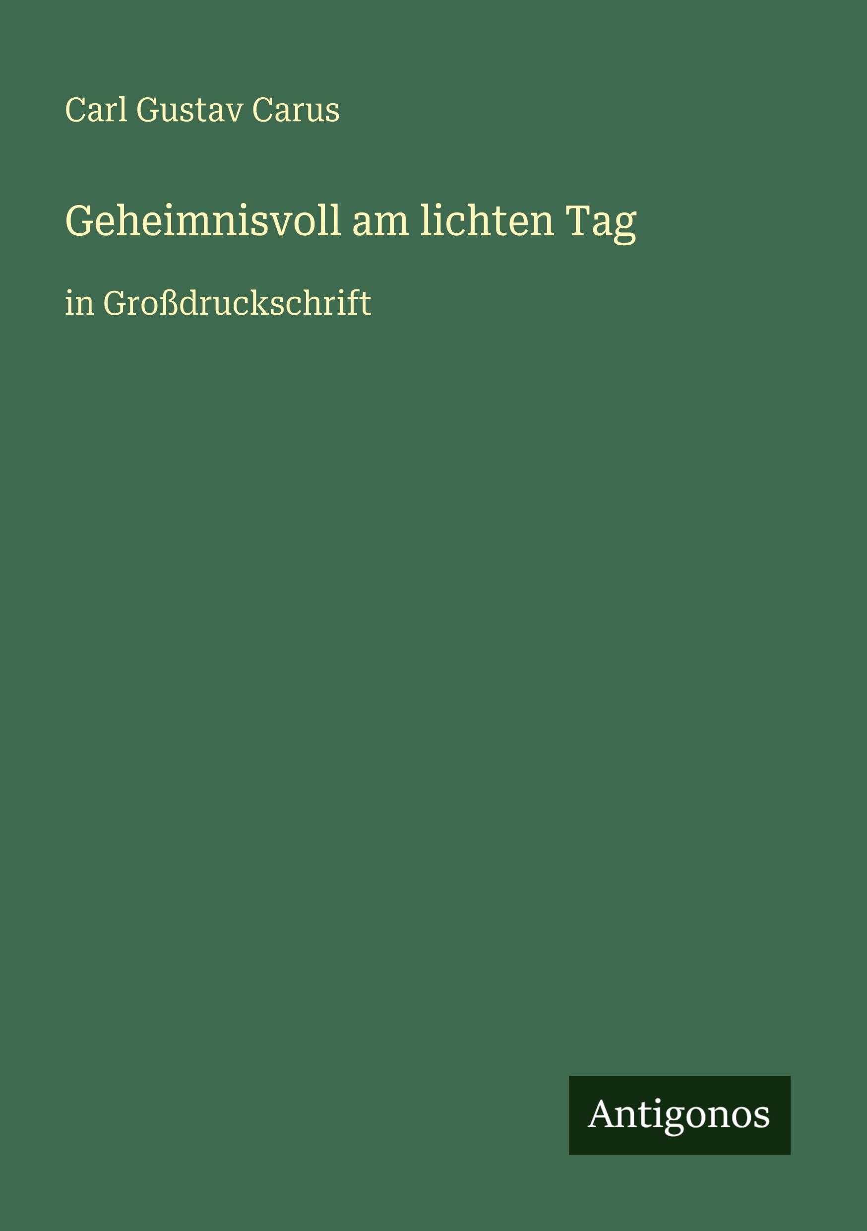 Geheimnisvoll am lichten Tag: in Großdruckschrift