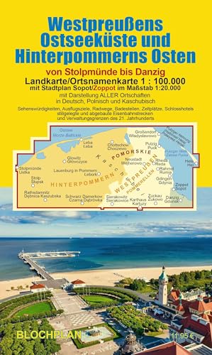 Bloch, Dirk: Landkarte Westpreußens Ostseeküste und Hinterpommerns Osten 1:100.000