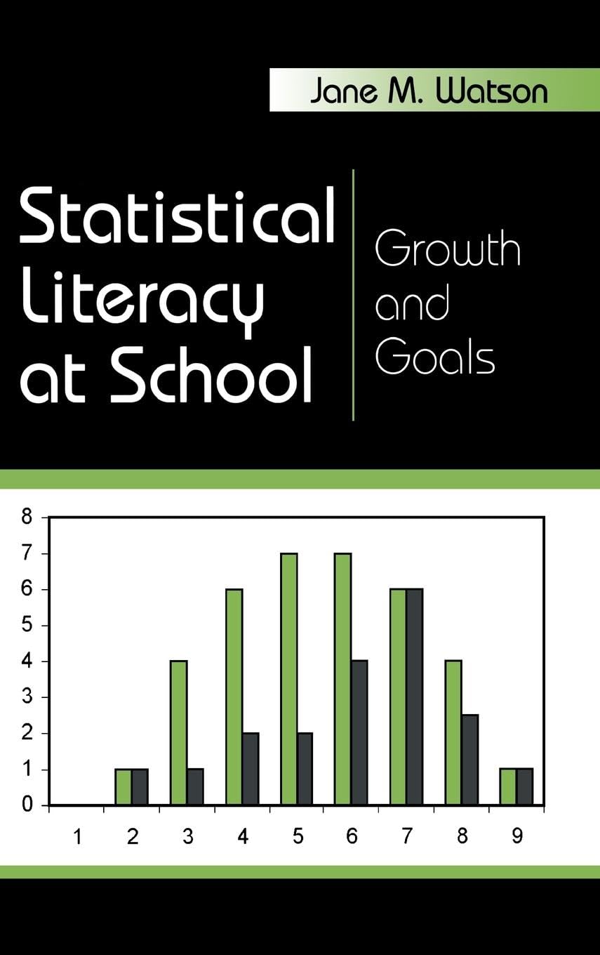 Statistical Literacy at School: Growth and Goals (Studies in Mathematical Thinking And Learning)