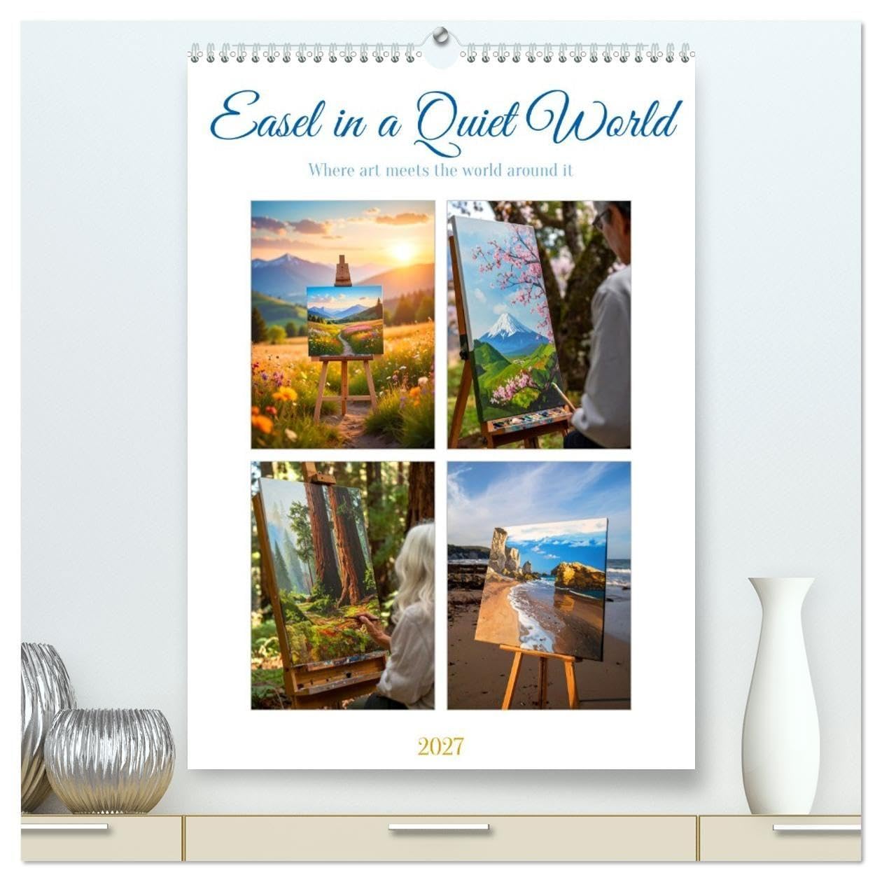 Easel in a Quiet World (High Quality Premium Wall Calendar 2027 DIN A2 portrait),CALVENDO 12 Month Wall Calendar