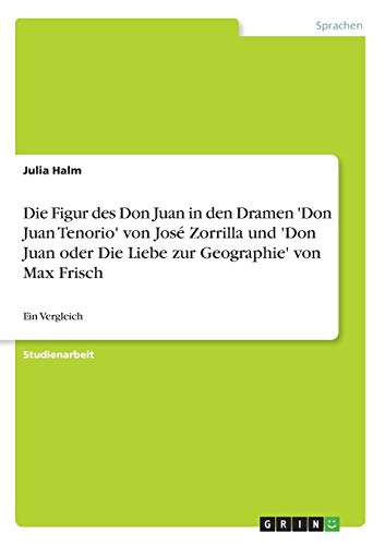 Die Figur des Don Juan in den Dramen 'Don Juan Tenorio' von José Zorrilla und 'Don Juan oder Die Liebe zur Geographie' von Max Frisch: Ein Vergleich