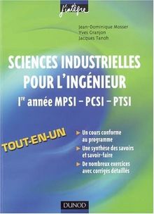 Sciences industrielles pour l'ingénieur, 1re année MPSI-PCSI-PTSI