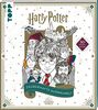 Harry Potter - Zauberhafte Ausmalwelt: Das offizielle Ausmalbuch. Cover mit Gold-Highlights und metallische Effekten im Innenteil