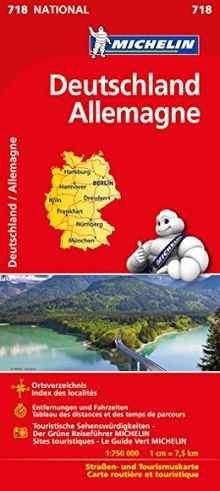 Michelin Deutschland: Straßen- und Tourismuskarte (Michelin Nationalkarte)