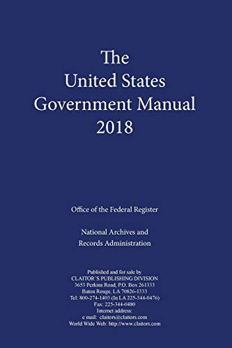 United States Government Manual 2018