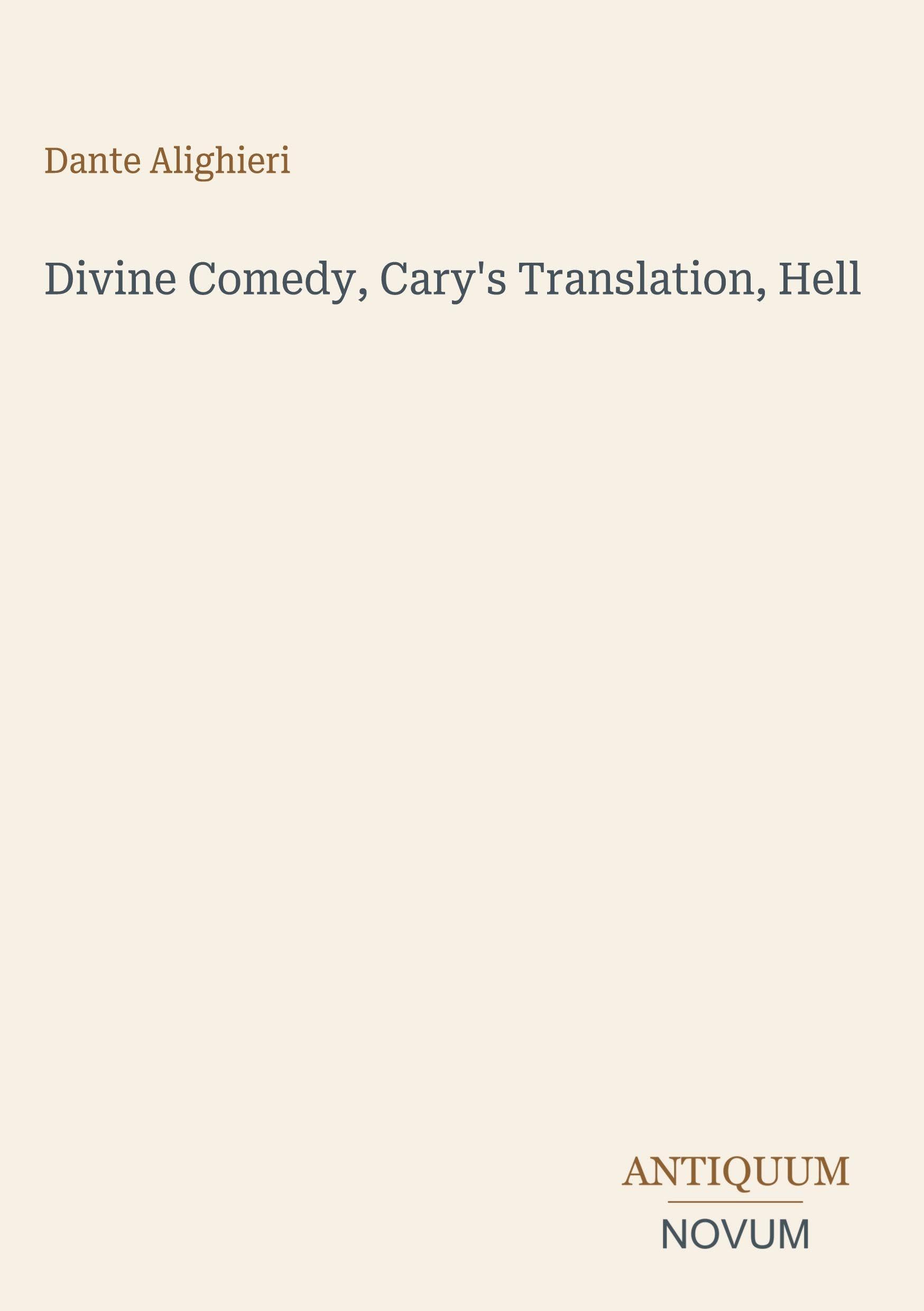 Divine Comedy, Cary's Translation, Hell