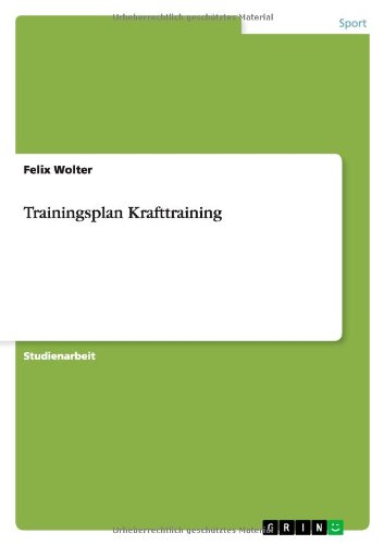 Trainingsplan Krafttraining