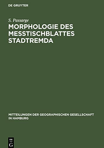 Morphologie des Meßtischblattes Stadtremda