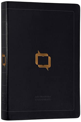 John MacArthur Studienbibel – Schlachter 2000: Rindsleder-Ausgabe (flexibler Einband), schwarz, Goldprägung, Goldschnitt, Schutzklappen - Fadenheftung