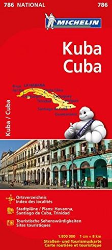 Michelin Kuba: Straßen- und Tourismuskarte 1:800.000 (MICHELIN Nationalkarten)