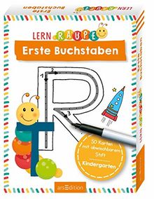 Lernraupe - Erste Buchstaben: 50 Karten mit abwischbarem Stift