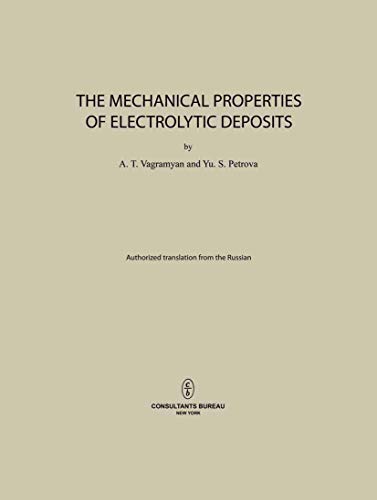 The Mechanical Properties of Electrolytic Deposits