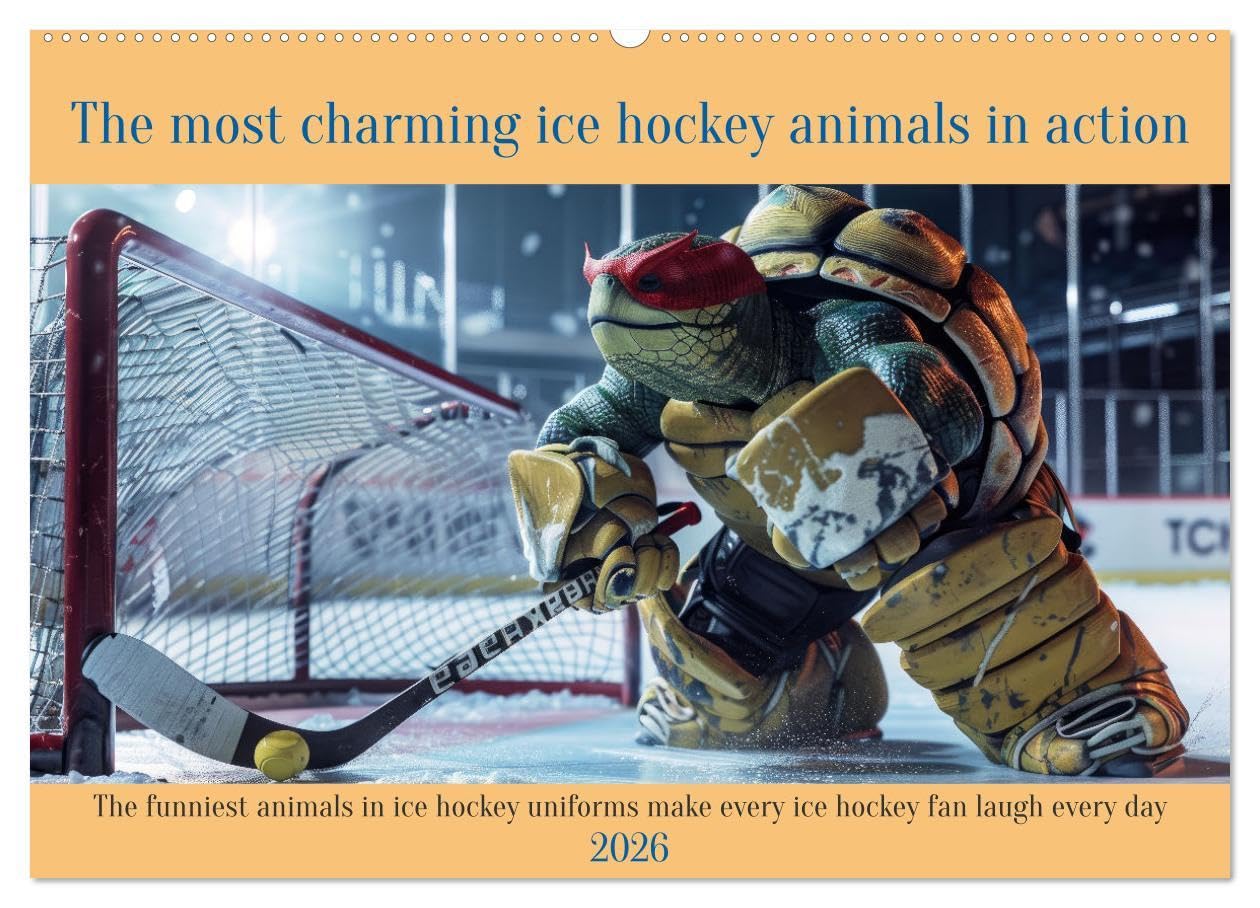 The most charming ice hockey animals in action (Wall Calendar 2026 DIN A2 landscape), CALVENDO 12 Month Wall Calendar: The funniest animals in ice ... make every ice hockey fan laugh every day
