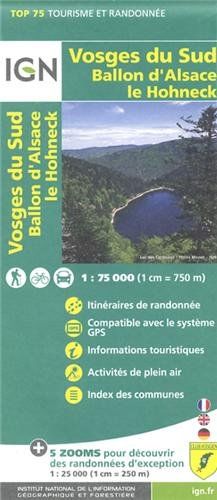 IGN 75 000 Touristische Wanderkarte Vosges du Sud Ballon d'A (Ign Map)