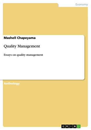 Quality Management: Essays on quality management