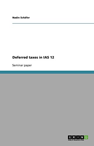 Deferred taxes in IAS 12