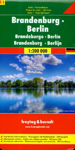 Freytag & Berndt Autokarte Brandenburg Berlin  Brandebourg Berlin   Brandeburgo Berlino Karte (im Sinne von Landkarte)