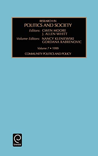 Research in Politics and Society Volume 7: 1999