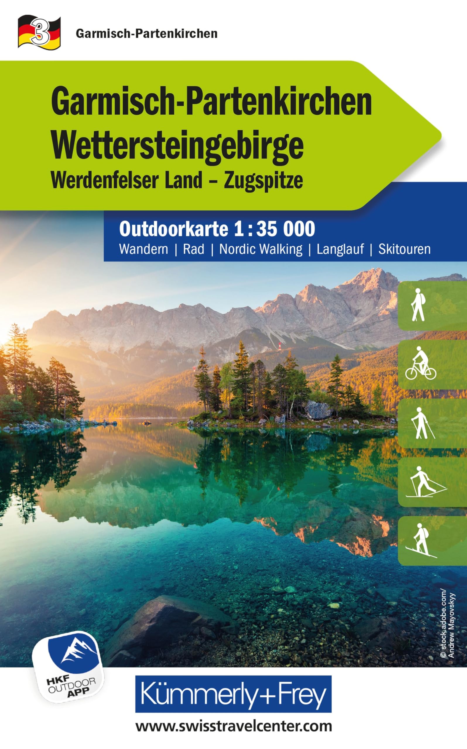 Kümmerly+Frey Outdoorkarte Deutschland 3 Garmisch-Partenkirchen, Wettersteingebirge 1:35.000: Mit Werdenfelser Land und Zugspitze. Touren für ... Free Download (Outdoor maps Germany, Band 3)