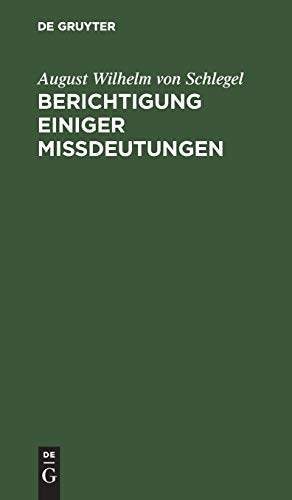 Berichtigung einiger Mißdeutungen