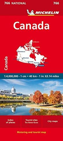 Michelin Kanada: Straßen- und Tourismuskarte 1:4.000.000 (MICHELIN Nationalkarten)