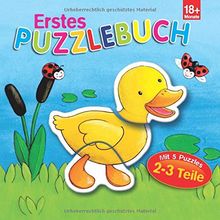Erstes Puzzlebuch Ente: 5 Puzzles mit je 2-3 Teilen