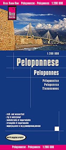 Reise Know-How Landkarte Peloponnese / Peloponnes (1:200.000): reiß- und wasserfest (world mapping project)