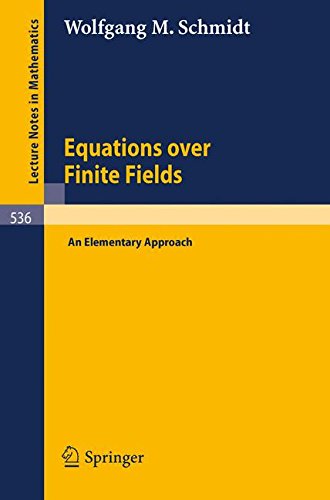 Equations over finite fields. An elementary approach. (Lecture notes in mathematics, vol.536)