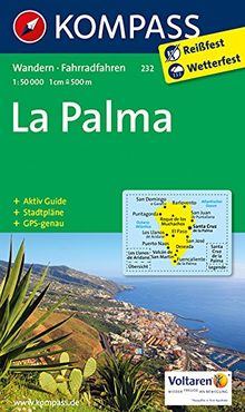 La Palma: Wanderkarte mit Aktiv Guide, Stadtplänen und Radrouten. GPS-genau. 1:50000