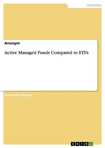 Active Managed Funds Compared to ETFs