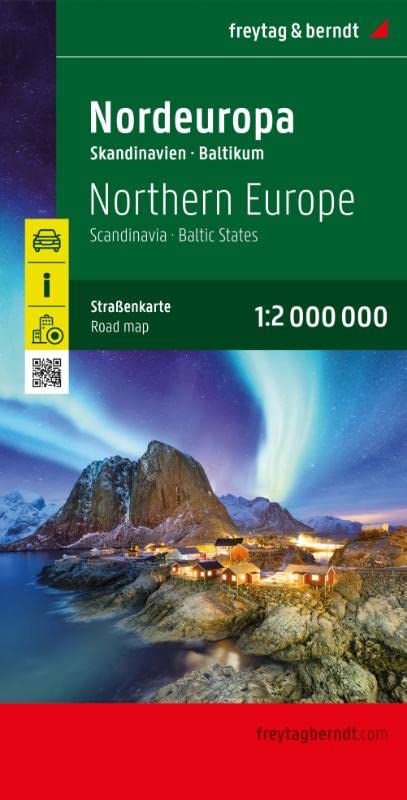 Nordeuropa, Straßenkarte 1, 2.000.000, Freytag & Berndt, Skandinavien - Baltikum, Innenstadtpläne (freytag & Berndt Auto + Freizeitkarten)