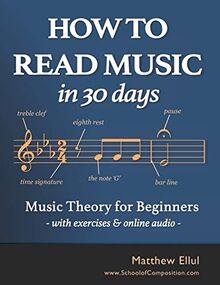 How to Read Music in 30 Days: Music Theory for Beginners - with exercises & online audio (Practical Music Guides)