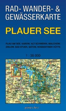 Plauer See 1 : 35 000 Rad-, Wander- und Gewässerkarte: Mit Plau am See, Karow, Alt Schwerin, Malchow, Bad Stuer, Satow, Nossentiner Hütte | Buch | Zustand gut