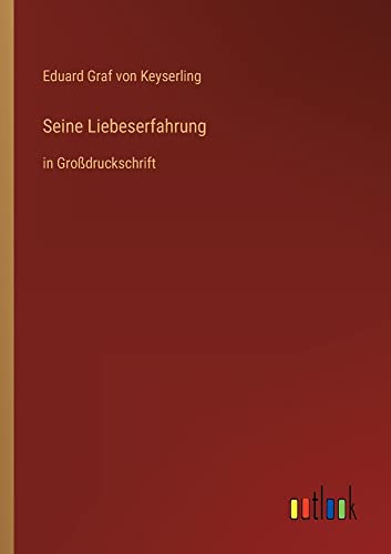 Seine Liebeserfahrung: in Großdruckschrift