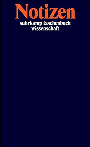 Notizbuch suhrkamp taschenbuch wissenschaft: Notizen