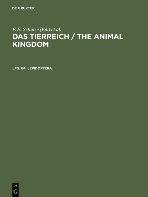 Lepidoptera: Baroniidae, Teinopalpidae, Parnassiidae pars 1 (Das Tierreich / The Animal Kingdom)
