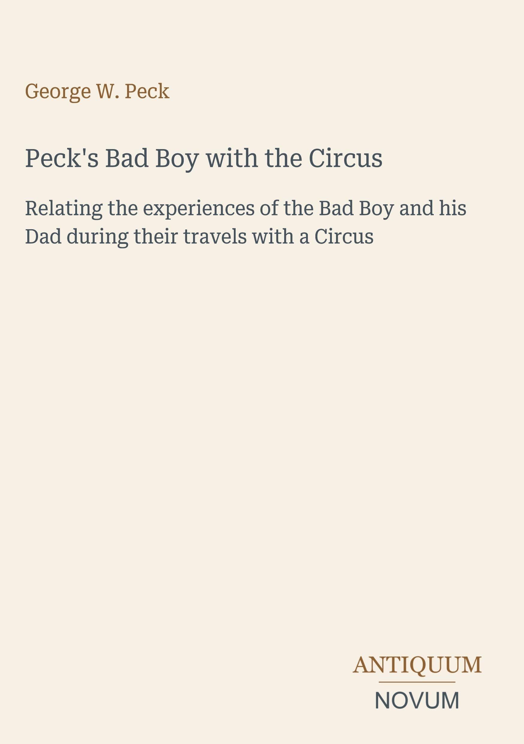 Peck's Bad Boy with the Circus