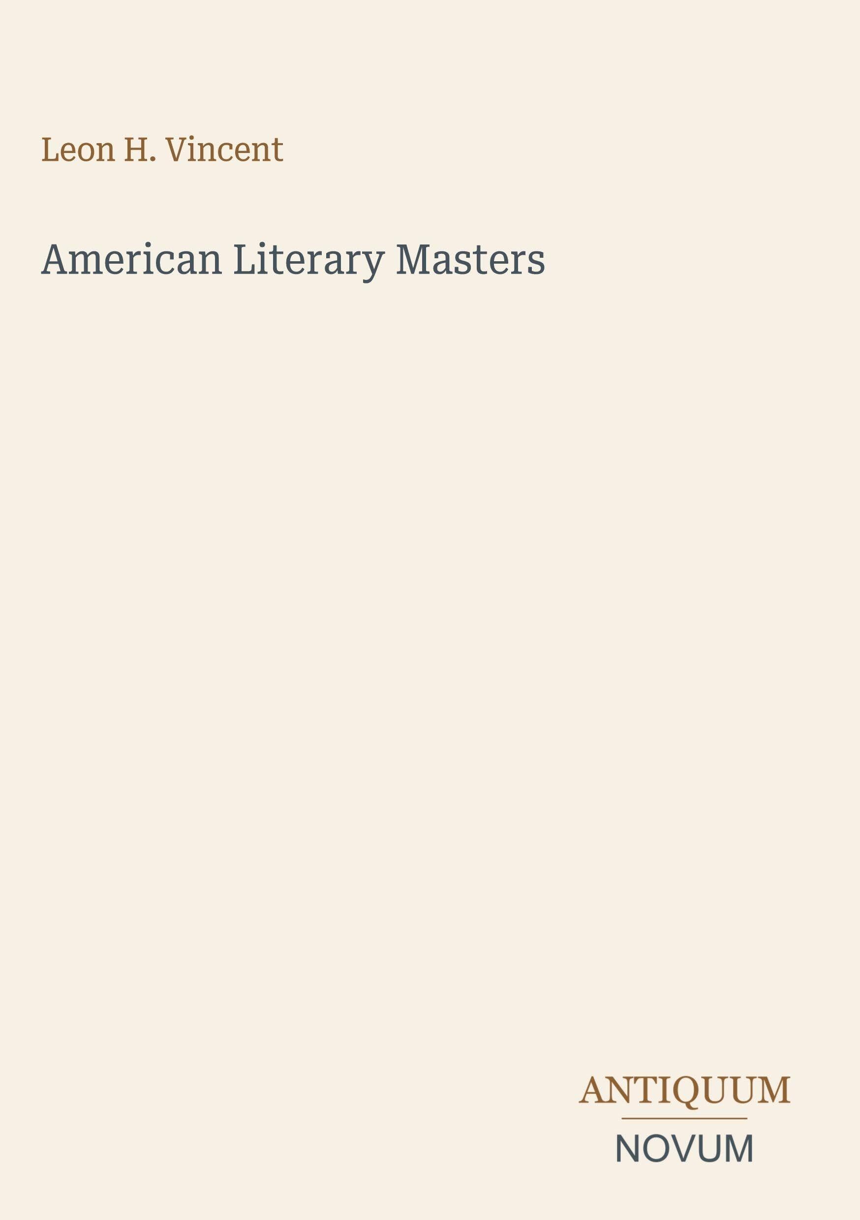 American Literary Masters