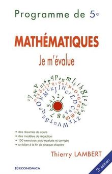 Mathématiques, programme de 5e