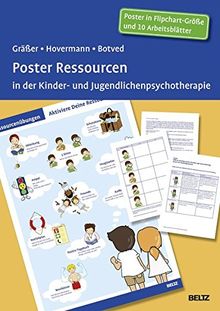 Poster Ressourcen in der Kinder- und Jugendlichenpsychotherapie: Mit 11 Arbeitsblättern in der Sammelmappe. Format Poster: 98 x 67 cm