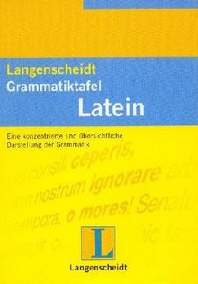 Langenscheidts Grammatiktafel Latein