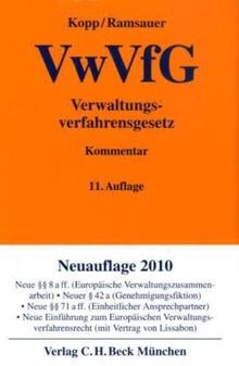 Verwaltungsverfahrensgesetz (VwVfG) von Kopp, Ferdinand O., Ramsauer, Ulrich  | Buch | Zustand sehr gut