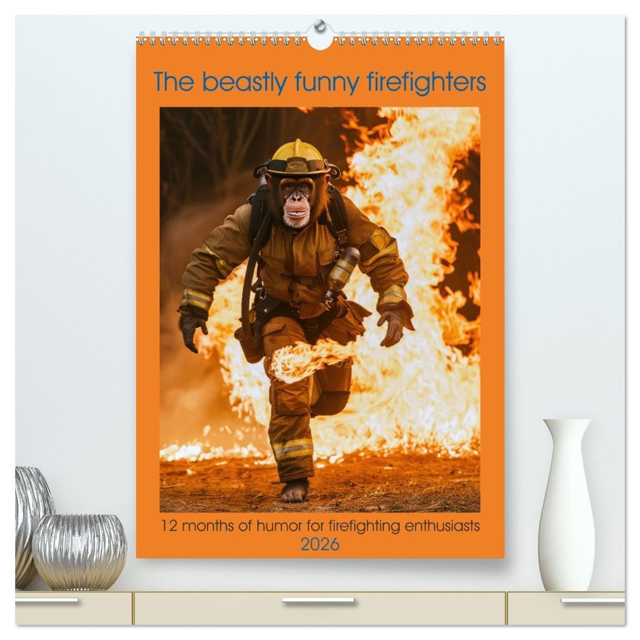 The beastly funny firefighters (High Quality Premium Wall Calendar 2026 DIN A2 portrait),CALVENDO 12 Month Wall Calendar: 12 months of humor for firefighting enthusiasts