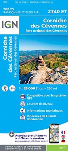 Corniche des Cévennes 1 : 25 000: Parc national des Cévennes
